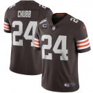 men's & kids Activewear Football Uniform #24 Nick Chubb Jerseys Brown C Patch Limited Shirt