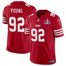 men's & kids Activewear Football Uniform #92 Chase Young Jerseys Red 2024 Super Bowl LVIII Shirt