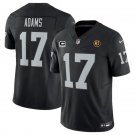 men's & kids Football Uniform #17 Davante Adams Jerseys Black C & John Madden Patch Limited Shirt