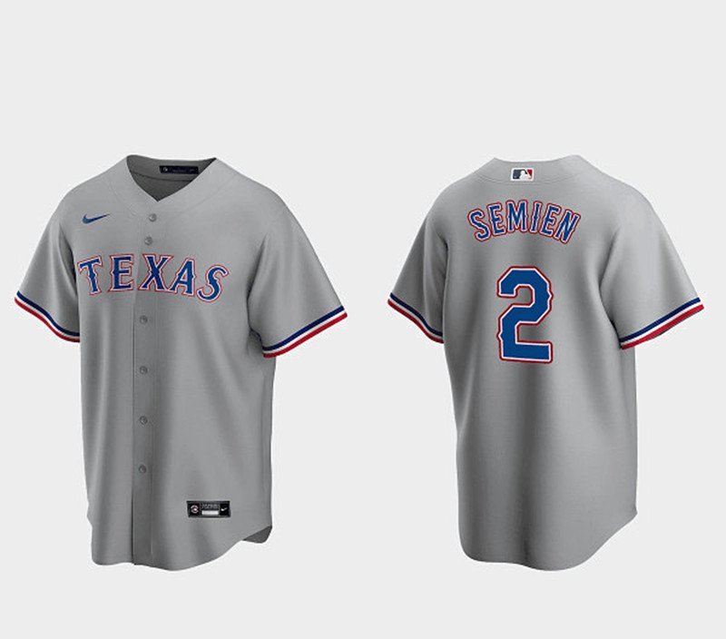 men's & youth Activewear Baseball Uniform 2 Marcus Semien Jerseys Gray Away Player Game Shirt