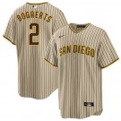 men's & youth Activewear Baseball Uniform 2 Xander Bogaerts Jerseys Tan Alternate Player Game Shirt