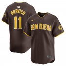 men's & youth Activewear Baseball Uniform 11 Yu Darvish Jerseys Brown Away Limited Player Shirt