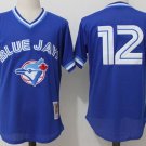 men's & youth Activewear Baseball Uniform 12 Roberto Alomar Jerseys Blue Pullover Throwback Shirt