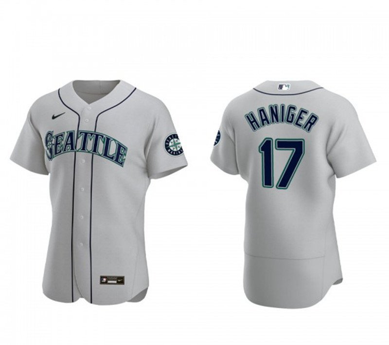 men's & youth Activewear Baseball Uniform 17 Mitch Haniger Jerseys Gray Road Player Elite Shirt