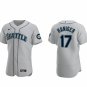 men's & youth Activewear Baseball Uniform 17 Mitch Haniger Jerseys Gray Road Player Elite Shirt