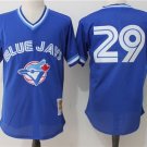 men's & youth Activewear Baseball Uniform 29 Joe Carter Jerseys Blue Pullover Throwback Mesh Shirt