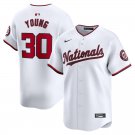 men's & youth Activewear Baseball Uniform 30 Jacob Young Jerseys White Home Player Limited Shirt