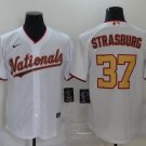 men's & youth Activewear Baseball Uniform 37 Stephen Strasburg Jerseys White 2020 Gold Program Shirt