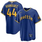 men's & youth Activewear Baseball Uniform 44 Julio Rodríguez Jerseys Royal 2023 City Connect Shirt