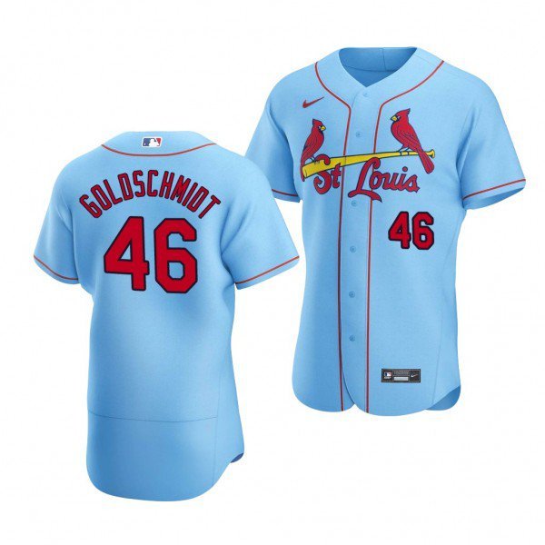 men's & youth Activewear Baseball Uniform 46 Paul Goldschmidt Jerseys Blue Alternate Elite Shirt