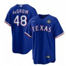 men's & youth Activewear Baseball Uniform 48 Jacob DeGrom Jerseys Royal 2023 World Series Game Shirt
