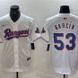men's & youth Activewear Baseball Uniform 53 Adolis Garcia Jerseys White 2024 Gold Collection Shirt