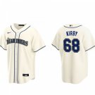 men's & youth Activewear Baseball Uniform 68 George Kirby Jerseys Cream Alternate Player Game Shirt
