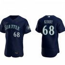 men's & youth Activewear Baseball Uniform 68 George Kirby Jerseys Navy Alternate Player Elite Shirt