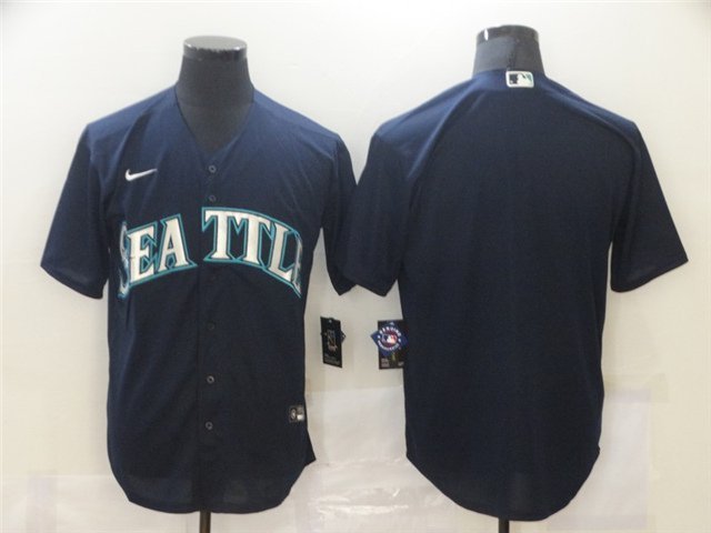 mens & youth Activewear Baseball Uniform Seattle Mariners Blank Jerseys Navy Alternate Player Shirt