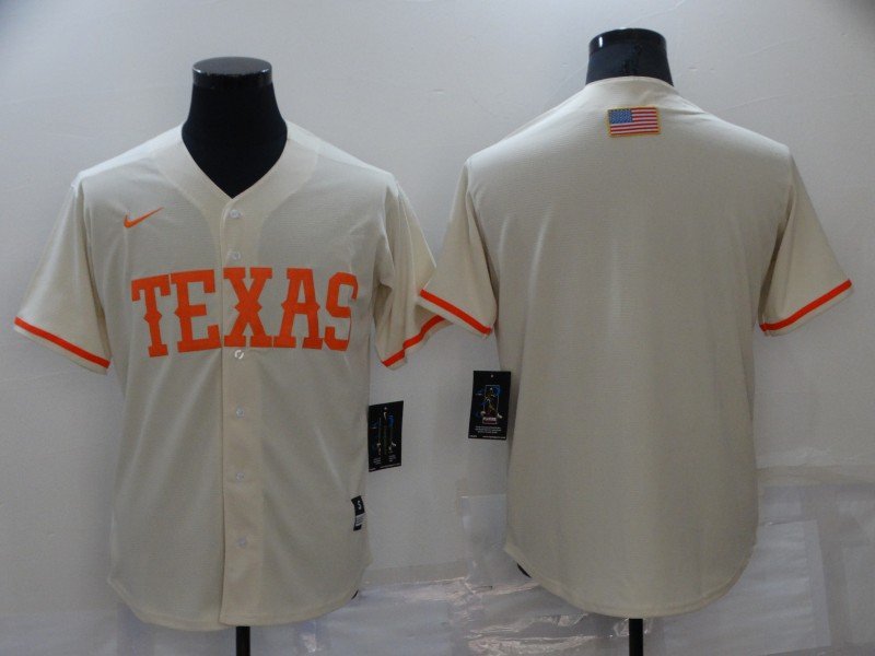men's & youth Activewear Baseball Uniform Texas Rangers Blank Jerseys Cream CoolBase Shirt