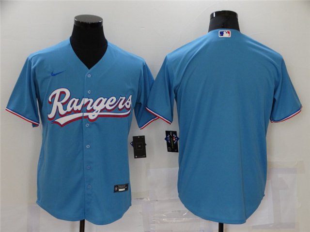 men's & youth Activewear Baseball Uniform Texas Rangers Blank Jerseys Light Blue Alternate Shirt