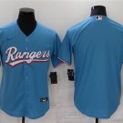 men's & youth Activewear Baseball Uniform Texas Rangers Blank Jerseys Light Blue Alternate Shirt
