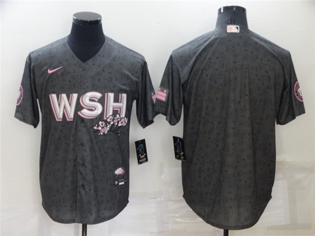 men's & youth Activewear Baseball Uniform Washington Nationals Blank Jerseys Gray City Connect Shirt