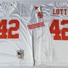 men's & youth Activewear Football Uniform #42 Ronnie Lott Jerseys M&N Vintage White Throwback Shirt