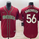 men's & youth Mexico Uniform 56 Randy Arozarena Jerseys Red 2023 World Baseball Classic Shirt