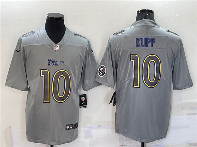 men's Activewear Football Uniform #10 Cooper Kupp Jerseys Gray Atmosphere Fashion Limited Shirt