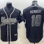 men's Activewear Football Uniform #10 Justin Herbert Jerseys Black RFLCTV Baseball CoolBase Shirt