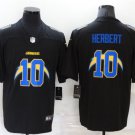 men's Activewear Football Uniform #10 Justin Herbert Jerseys Black Shadow Logo Limited Shirt