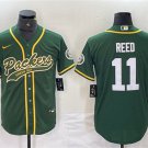 men's Activewear Football Uniform #11 Jayden Reed Jerseys Green Baseball CoolBase Shirt