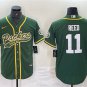 men's Activewear Football Uniform #11 Jayden Reed Jerseys Green Baseball CoolBase Shirt
