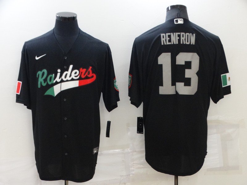 men's Activewear Football Uniform #13 Hunter Renfrow Jerseys Black Mexico Baseball CoolBase Shirt