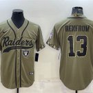 men's Activewear Football Uniform #13 Hunter Renfrow Jerseys Olive Salute To Service Baseball Shirt