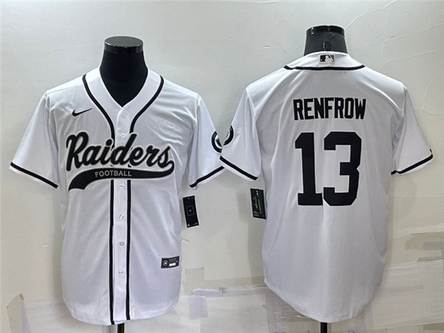 men's Activewear Football Uniform #13 Hunter Renfrow Jerseys White Baseball CoolBase Shirt