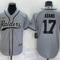 men's Activewear Football Uniform #17 Davante Adams Jerseys Gray Baseball CoolBase Shirt