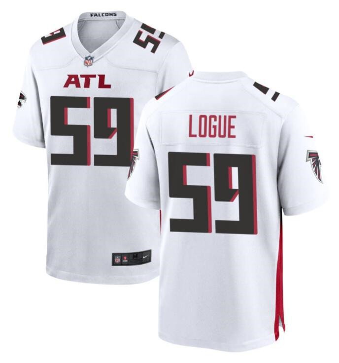 Atlanta Falcons Zion Logue White Limited Football Stitched Game Jersey