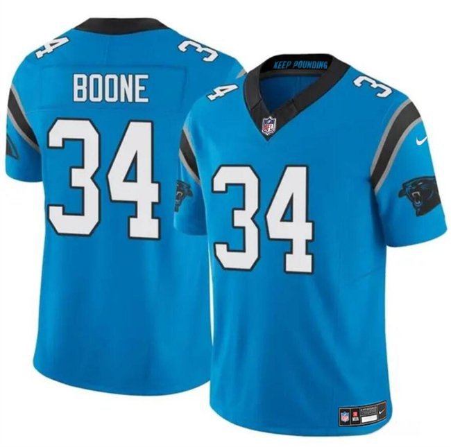 Carolina Panthers Mike Boone Blue 2024 F.U.S.E. Vapor Limited Jersey