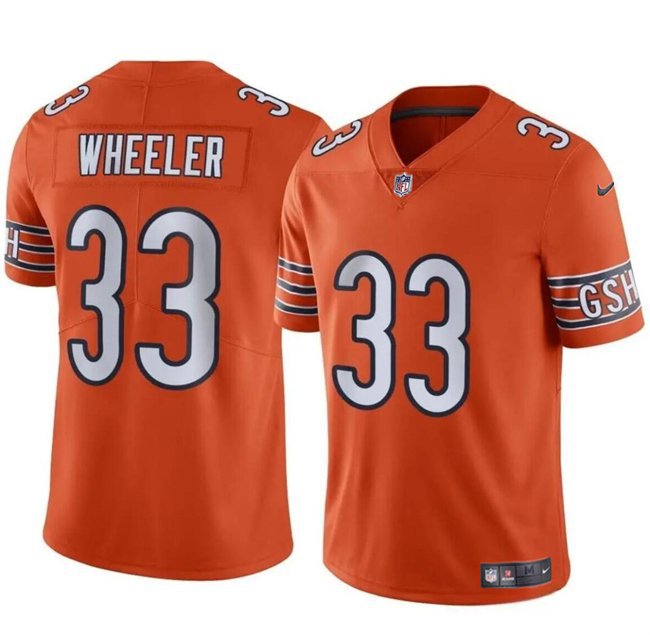 Chicago Bears Ian Wheeler Orange Vapor Football Stitched Jersey