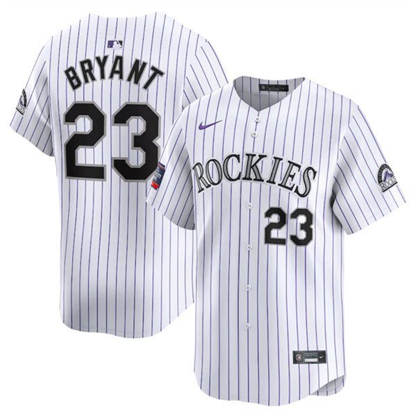 Colorado Rockies Kris Bryant White 2024 World Tour Mexico City Series Home Jersey