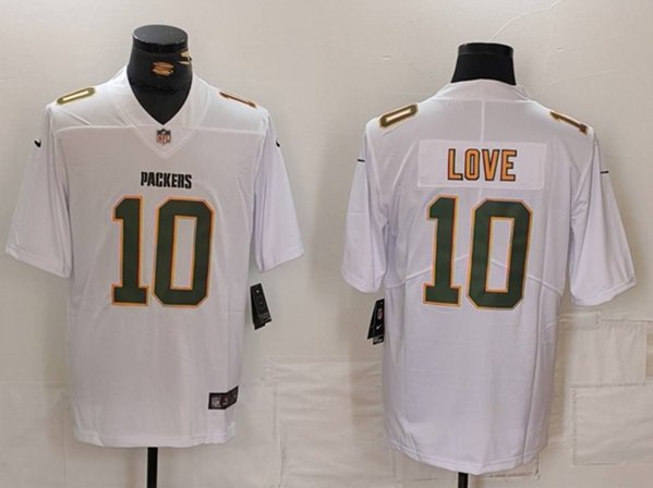 Green Bay Packers Jordan Love White Fashion Football Stitched Jersey