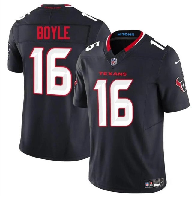 Houston Texans Tim Boyle Navy 2024 F.U.S.E Vapor Jersey