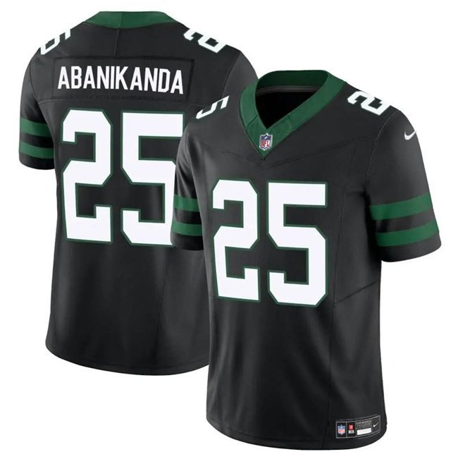 New York Jets Israel Abanikanda 2023 F.U.S.E. Black Vapor Jersey