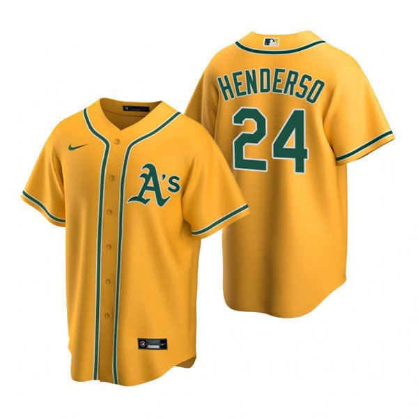 Oakland Athletics Rickey Henderson Cool Jersey Gold