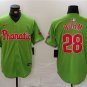 Philadelphia Phillies Alec Bohm Green With Patch Stitched Jersey