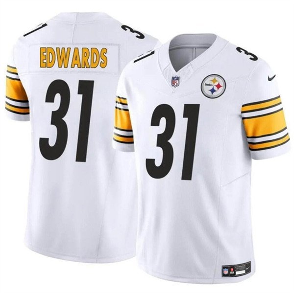 Pittsburgh Steelers Daijun Edwards White 2024 F.U.S.E. Vapor Football Jersey