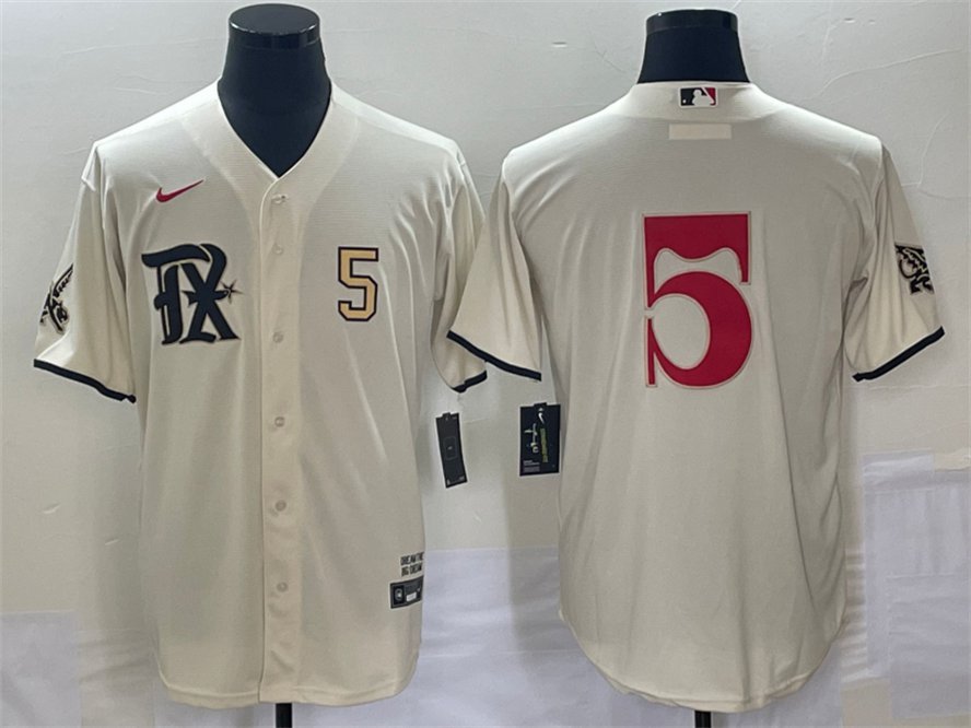 Rangers Corey Seager 2023 City Connect Jersey Cream