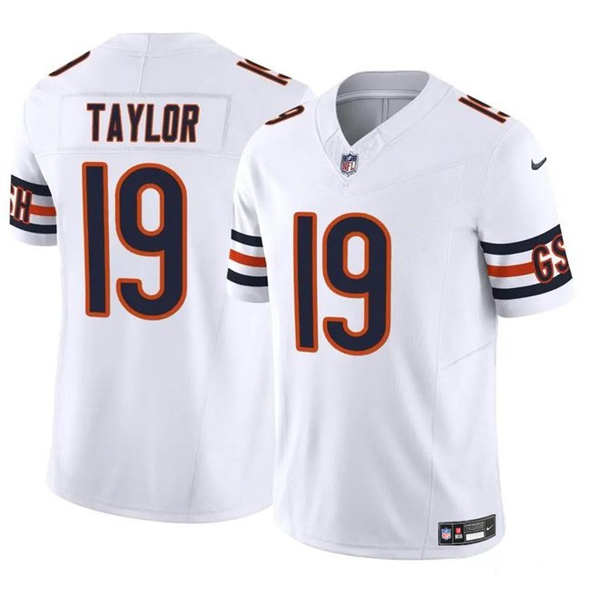 Chicago Bears Tory Taylor White 2023 F.U.S.E. Vapor Football Stitched Jersey