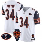 Chicago Bears Walter Payton White Navy 2024 F.U.S.E. With 51 Patch Football Jersey