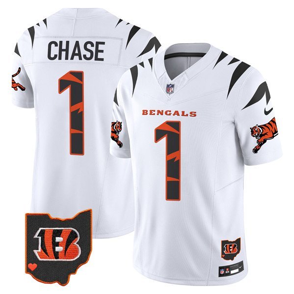 Cincinnati Bengals Ja'Marr Chase White F.U.S.E. Special Vapor Football Jersey