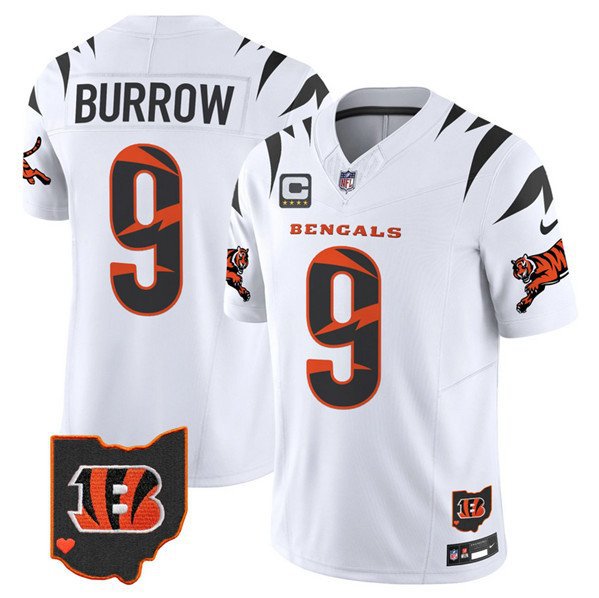 Cincinnati Bengals Joe Burrow White F.U.S.E. Special Vapor Football Jersey