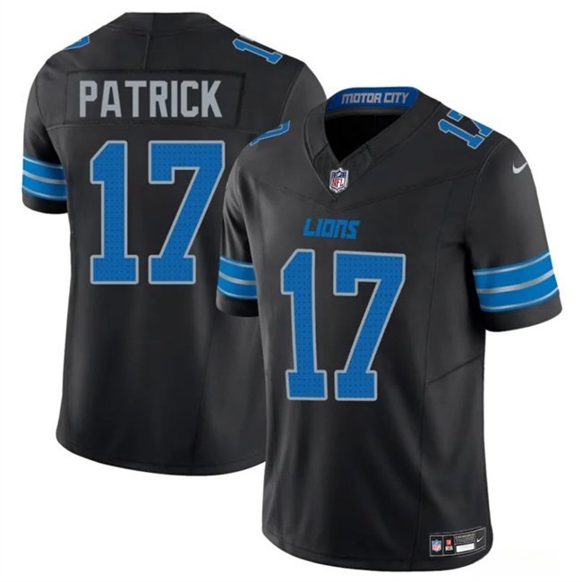 Detroit Lions #17 Tim Patrickn Black 2024 F.U.S.E. Vapor Limited Football Stitched Jersey